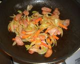 めんつゆで簡単★焼きうどん作り方1写真
