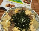 大豆のお肉で簡単♪卵とじ丼‼️作り方4写真