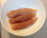 ささみと豆苗とれんこんのさっぱり梅和え作り方1写真