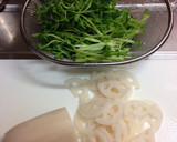 ささみと豆苗とれんこんのさっぱり梅和え作り方2写真