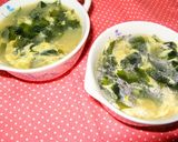 大豆のお肉のスープでわかめと卵のスープ♪作り方4写真