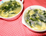 大豆のお肉のスープでわかめと卵のスープ♪作り方4写真