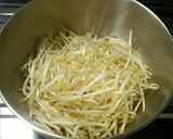 やかんのお湯で即席もやしのナムル作り方1写真