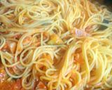 簡単!牛乳で作る蟹トマトクリームパスタ☆作り方6写真