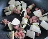 シャンタンde茄子と厚揚げ焼肉（丼作り方2写真