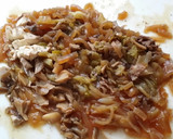 すき焼きの残りで！お揚げの巾着作り方2写真