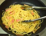 【楽めし】ベーコンのレモン醤油パスタ作り方2写真