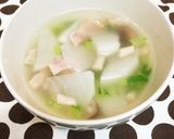 カブとベーコンのあっさりスープ作り方5写真
