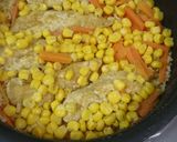 発芽玄米のささみ＆野菜の炊き込みご飯作り方3写真