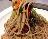 簡単！早い！エビ梅そば作り方5写真