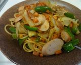 野菜とソーセージのナポリタン作り方6写真