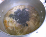 白菜とワカメ 挽き肉のとろみ中華スープ♪作り方7写真