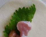 しそ梅チキン　餃子皮の包み揚げ作り方1写真