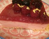 ラズベリーの赤いレアチーズケーキ作り方5写真