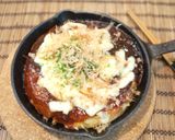 スキレットで！餅チーズお好み焼き♪作り方9写真