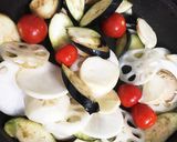 レトルトボロネーゼに一手間焼き野菜パスタ作り方3写真