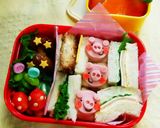 簡単♪ブタさんのサンドイッチ弁当☆作り方5写真