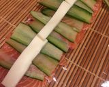 一口前菜♪サーモンのチーズきゅうり巻き作り方1写真