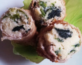 おからとほうれん草の豚肉ロール焼き作り方4写真