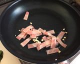 ほうれん草とベーコンの温卵クリームパスタ作り方3写真