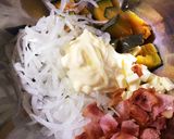カリカリベーコンとチーズの☆南瓜サラダ☆作り方5写真