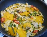 カボチャと豆苗のトマトポークソテー作り方3写真