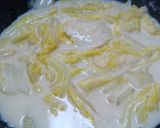 簡単！白菜とツナと塩昆布のクリームパスタ作り方3写真