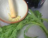 サーモンと塩麹漬け豆腐、春菊ソースで作り方2写真
