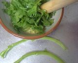 サーモンと塩麹漬け豆腐、春菊ソースで作り方3写真