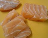 サーモンと塩麹漬け豆腐、春菊ソースで作り方6写真