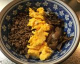 肉そぼろ丼 椎茸の甘辛煮添 お弁当でも！作り方10写真