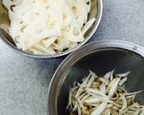 シャキシャキ水菜と根菜の胡麻酢サラダ作り方1写真