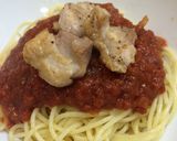 トマトと鶏肉のパスタ作り方11写真