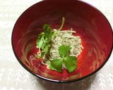 ☆白だしでとろろ昆布としいたけのお吸い物作り方1写真