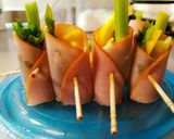 簡単5分お弁当☆セロリとレモンのハム巻き作り方4写真