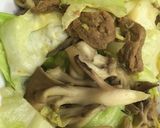 "大豆のお肉"とキャベツのマヨカレー炒め作り方5写真
