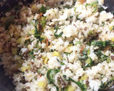 小松菜とひき肉の旨味たっぷり混ぜごはん♬作り方4写真