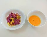 食用菊のかきたま汁　作り方1写真