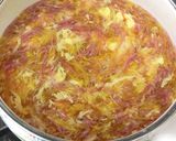 食用菊のかきたま汁　作り方3写真