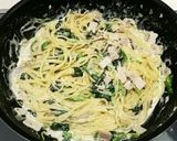 ベーコンとほうれん草のクリームパスタ作り方9写真