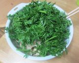 米粉でサックリ★にんじんの葉のかき揚げ作り方3写真
