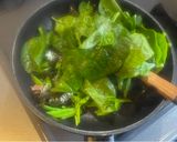 ツルムラサキと海苔の中華ベーコン炒め作り方4写真