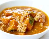 大きなスプーンで、定番【南瓜のそぼろ煮】作り方6写真