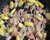 ヤングコーンと豚肉だけ　さっと炒め作り方2写真