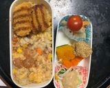 レンジ簡単中華風ビビンバ味炒飯弁当作り方16写真