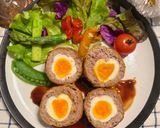 ハートとお花形のスコッチエッグ作り方10写真