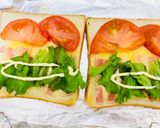 チーズ入りベーコンレタストマトサンド作り方8写真