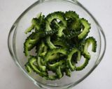 ゴーヤとさば味噌煮缶和え作り方1写真