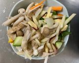 お一人様☆野菜たっぷりデリ風ウインナー丼作り方9写真