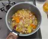さつまいもの季節に！根菜の豆乳スープ作り方5写真